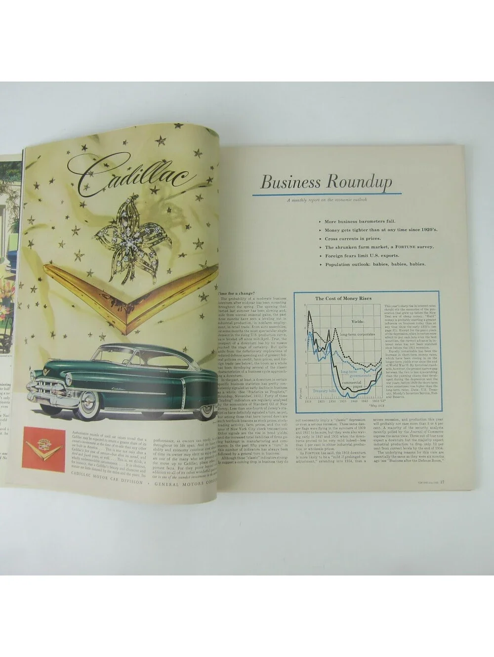 Vintage FORTUNE Magazine June 1953 Nash Motors Cadillac Chevrolet Oldsmobile Ads